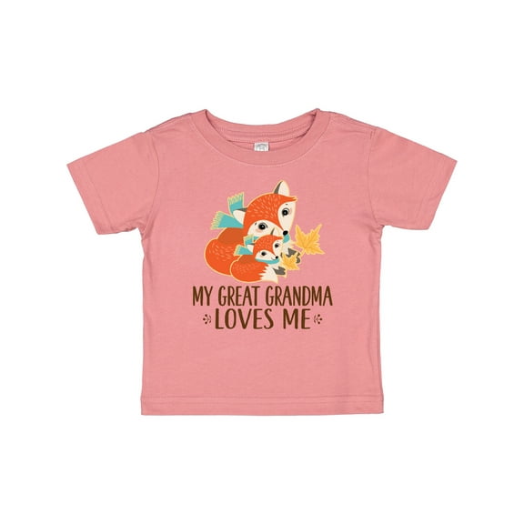 Inktastic My Great Grandma Loves Me Fox Boys or Girls Baby T-Shirt