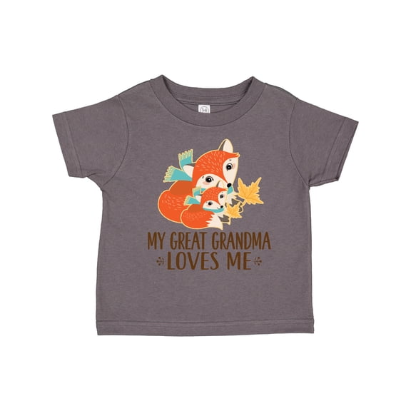 Inktastic My Great Grandma Loves Me Fox Boys or Girls Toddler T-Shirt