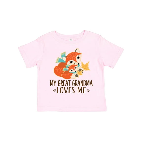 Inktastic My Great Grandma Loves Me Fox Boys or Girls Toddler T-Shirt