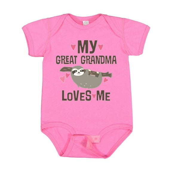 Inktastic My Great Grandma Loves Me Girls Baby Bodysuit