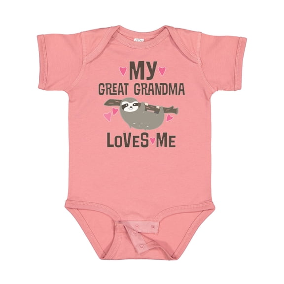 Inktastic My Great Grandma Loves Me Girls Baby Bodysuit