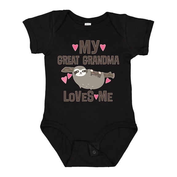Inktastic My Great Grandma Loves Me Girls Baby Bodysuit