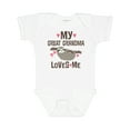 thumbnail image 1 of Inktastic My Great Grandma Loves Me Girls Baby Bodysuit, 1 of 5