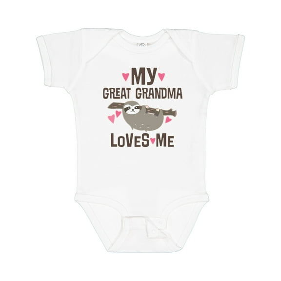 Inktastic My Great Grandma Loves Me Girls Baby Bodysuit