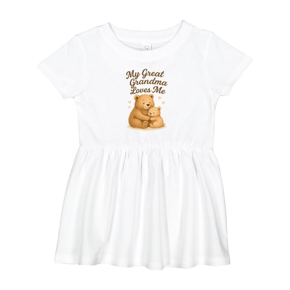 Inktastic My Great Grandma Loves Me Girls Baby Dress