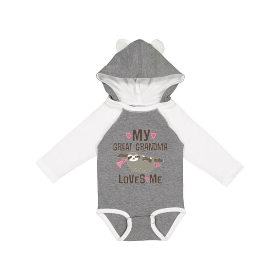 Inktastic My Great Grandma Loves Me Girls Long Sleeve Baby Bodysuit