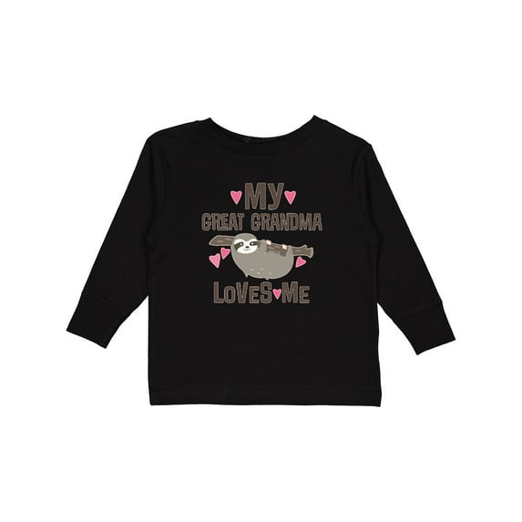 Inktastic My Great Grandma Loves Me Girls Long Sleeve Toddler T-Shirt