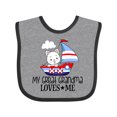 thumbnail image 1 of Inktastic My Great Grandma Loves Me Grandson Boys Baby Bib, 1 of 4