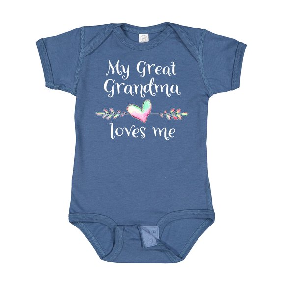 Inktastic My Great Grandma Loves Me Heart Great Grandchild Boys or Girls Baby Bodysuit