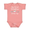 thumbnail image 1 of Inktastic My Great Grandma Loves Me Heart Great Grandchild Boys or Girls Baby Bodysuit, 1 of 5