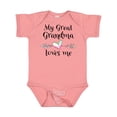 thumbnail image 1 of Inktastic My Great Grandma Loves Me Heart Great Grandchild Boys or Girls Baby Bodysuit, 1 of 5