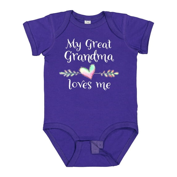 Inktastic My Great Grandma Loves Me Heart Great Grandchild Boys or Girls Baby Bodysuit