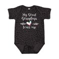 thumbnail image 1 of Inktastic My Great Grandma Loves Me Heart Great Grandchild Boys or Girls Baby Bodysuit, 1 of 5