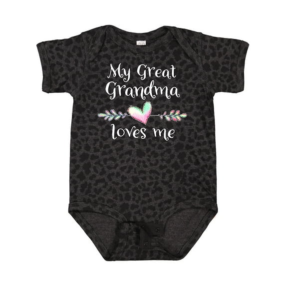 Inktastic My Great Grandma Loves Me Heart Great Grandchild Boys or Girls Baby Bodysuit