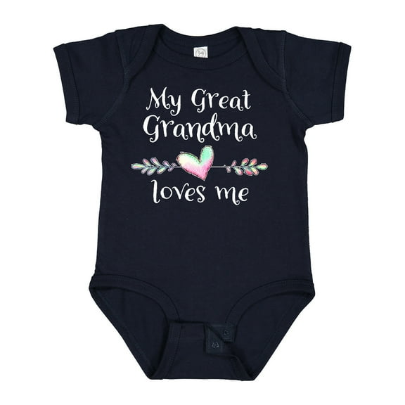Inktastic My Great Grandma Loves Me Heart Great Grandchild Boys or Girls Baby Bodysuit