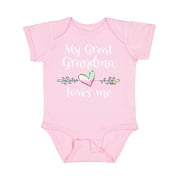 Inktastic My Great Grandma Loves Me- Heart Great Grandchild Boys or Girls Baby Bodysuit