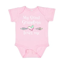 Inktastic My Great Grandma Loves Me- Heart Great Grandchild Boys or Girls Baby Bodysuit