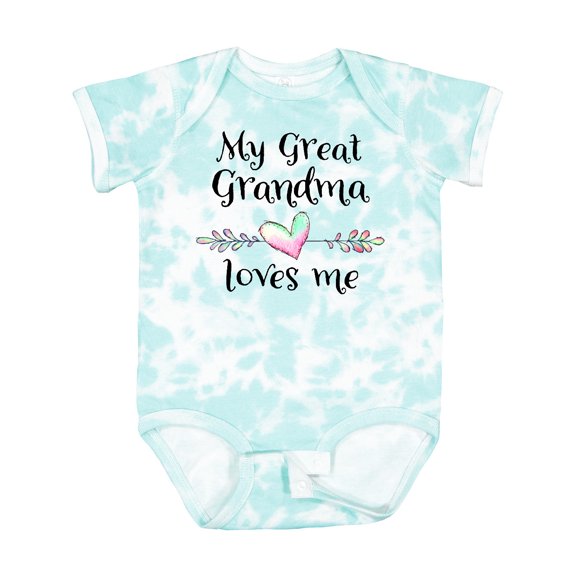 Inktastic My Great Grandma Loves Me Heart Great Grandchild Boys or Girls Baby Bodysuit