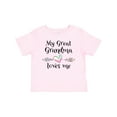 thumbnail image 1 of Inktastic My Great Grandma Loves Me Heart Great Grandchild Boys or Girls Baby T-Shirt, 1 of 5