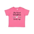 thumbnail image 1 of Inktastic My Great Grandma Loves Me Heart Great Grandchild Boys or Girls Baby T-Shirt, 1 of 5