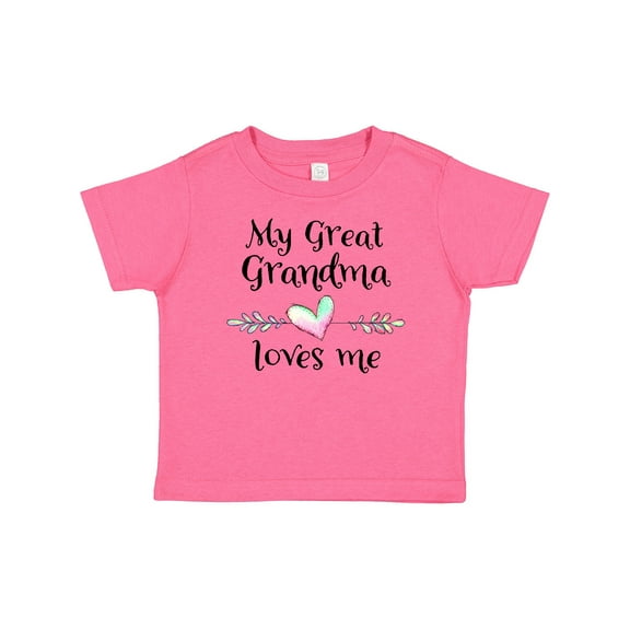Inktastic My Great Grandma Loves Me Heart Great Grandchild Boys or Girls Baby T-Shirt