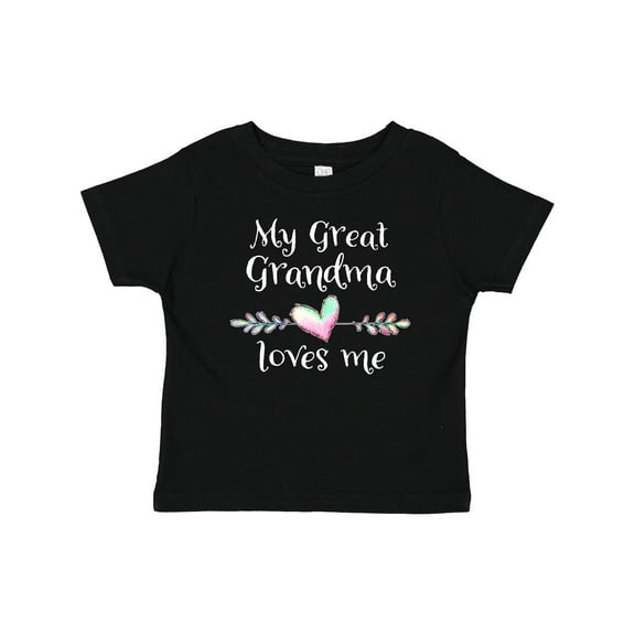 Inktastic My Great Grandma Loves Me Heart Great Grandchild Boys or Girls Baby T-Shirt