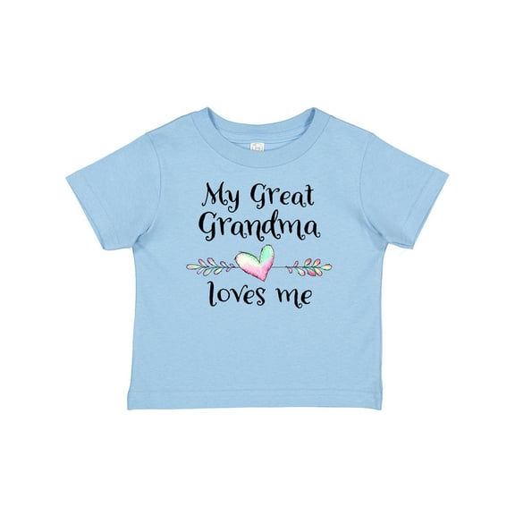 Inktastic My Great Grandma Loves Me Heart Great Grandchild Boys or Girls Baby T-Shirt