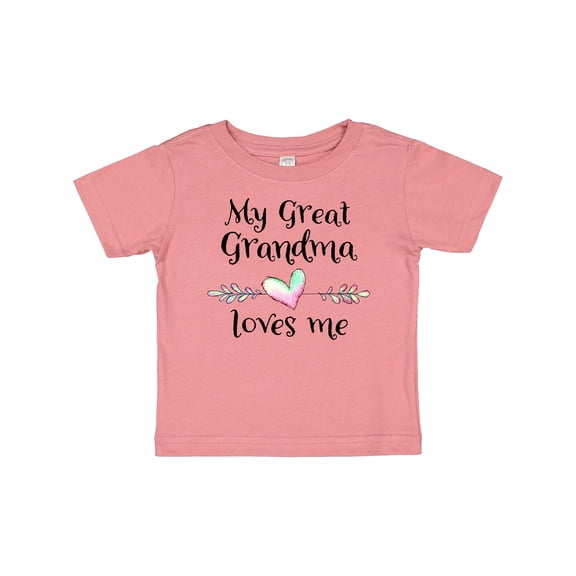 Inktastic My Great Grandma Loves Me Heart Great Grandchild Boys or Girls Baby T-Shirt