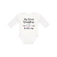 thumbnail image 1 of Inktastic My Great Grandma Loves Me Heart Great Grandchild Boys or Girls Long Sleeve Baby Bodysuit, 1 of 5