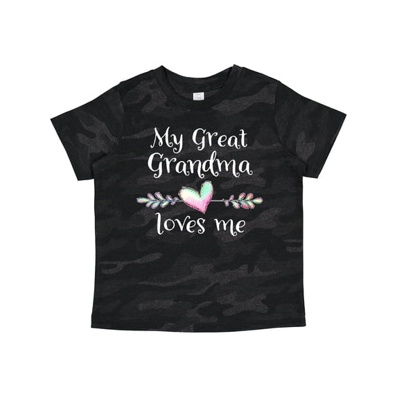 Inktastic My Great Grandma Loves Me Heart Great Grandchild Boys or Girls Toddler T-Shirt