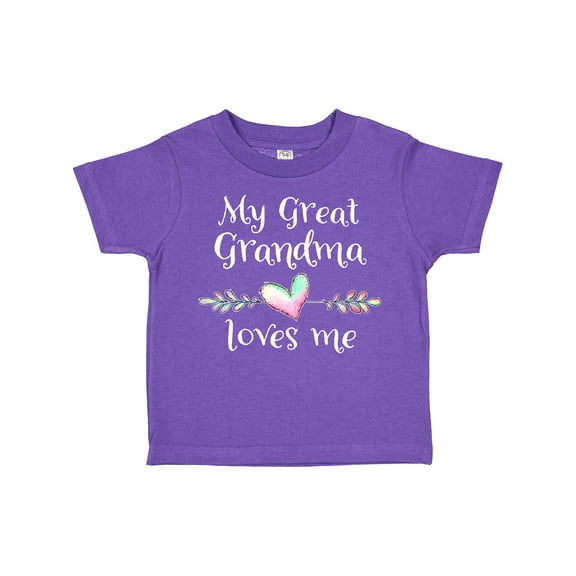 Inktastic My Great Grandma Loves Me Heart Great Grandchild Boys or Girls Toddler T-Shirt