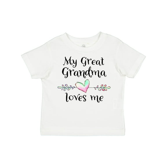 Inktastic My Great Grandma Loves Me Heart Great Grandchild Boys or Girls Toddler T-Shirt