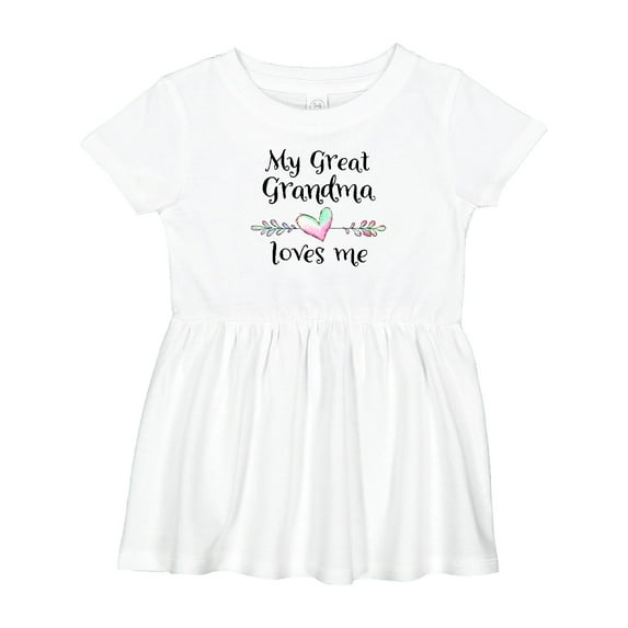 Inktastic My Great Grandma Loves Me Heart Great Grandchild Girls Baby Dress