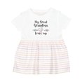 thumbnail image 1 of Inktastic My Great Grandma Loves Me Heart Great Grandchild Girls Baby Dress, 1 of 5