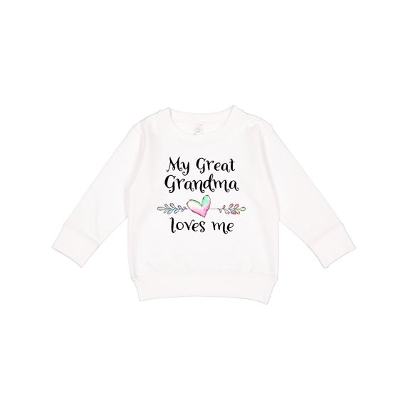Inktastic My Great Grandma Loves Me Heart Great Grandchild Toddler Sweatshirt