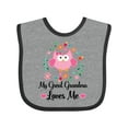 thumbnail image 1 of Inktastic My Great Grandma Loves Me Owl Girls Baby Bib, 1 of 4