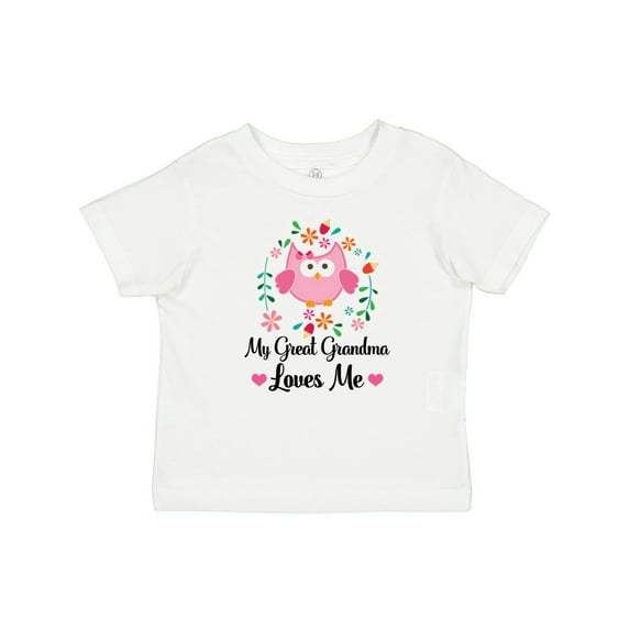 Inktastic My Great Grandma Loves Me Owl Girls Baby T-Shirt