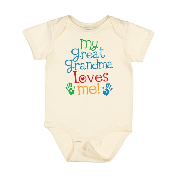 Inktastic My Great Grandma Loves Me for Grandson Boys or Girls Baby Bodysuit