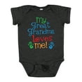 thumbnail image 1 of Inktastic My Great Grandma Loves Me for Grandson Boys or Girls Baby Bodysuit, 1 of 5