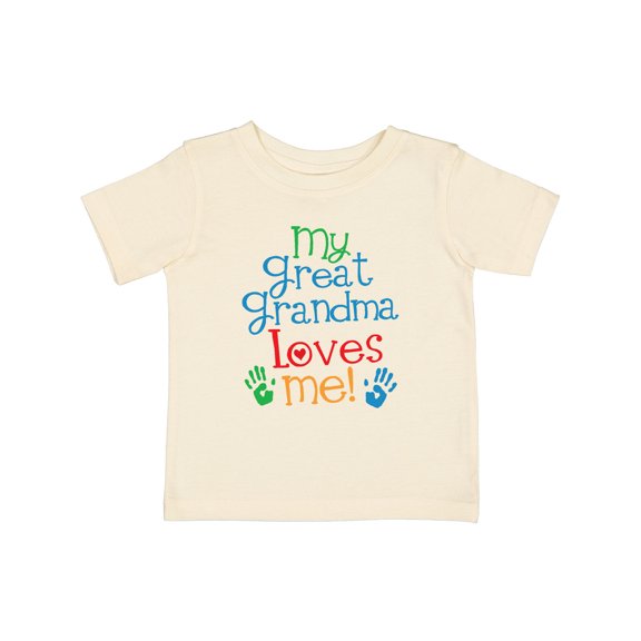 Inktastic My Great Grandma Loves Me for Grandson Boys or Girls Baby T-Shirt