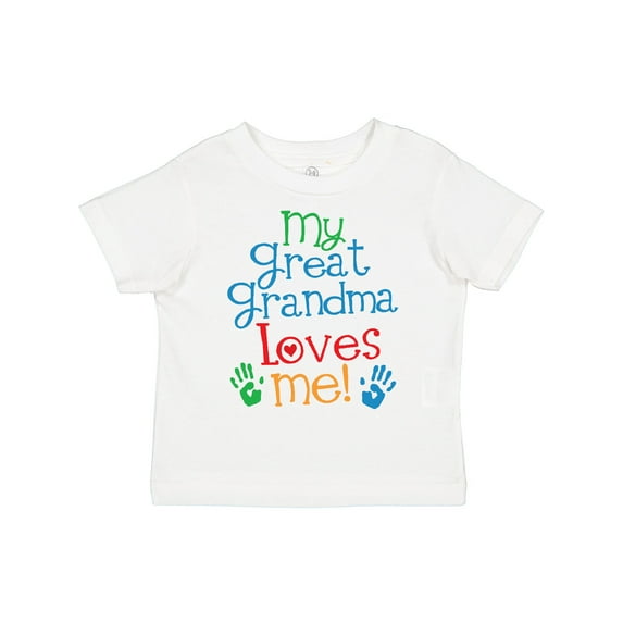 Inktastic My Great Grandma Loves Me for Grandson Boys or Girls Toddler T-Shirt