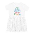 thumbnail image 1 of Inktastic My Great Grandma Loves Me for Grandson Girls Toddler Dress, 1 of 5