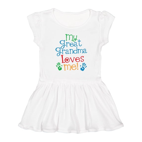 Inktastic My Great Grandma Loves Me for Grandson Girls Toddler Dress