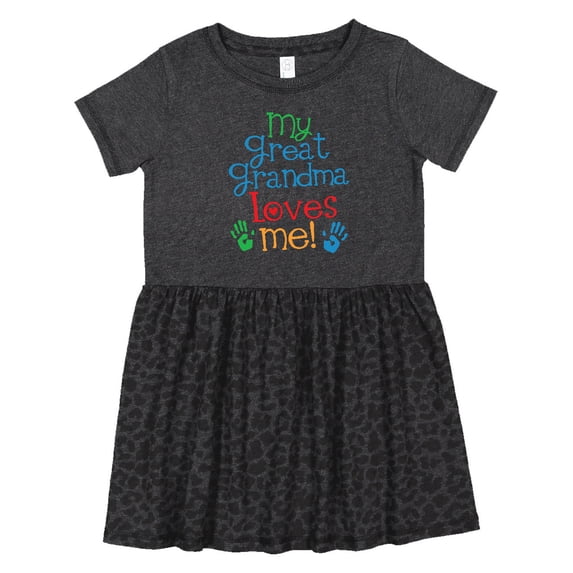 Inktastic My Great Grandma Loves Me for Grandson Girls Toddler Dress