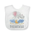 thumbnail image 1 of Inktastic My Great Grandma Loves Me to the Moon and Back Elephant Boys or Girls Baby Bib, 1 of 4
