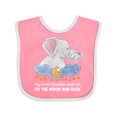 thumbnail image 1 of Inktastic My Great Grandma Loves Me to the Moon and Back Elephant Boys or Girls Baby Bib, 1 of 4