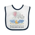 thumbnail image 1 of Inktastic My Great Grandma Loves Me to the Moon and Back Elephant Boys or Girls Baby Bib, 1 of 4