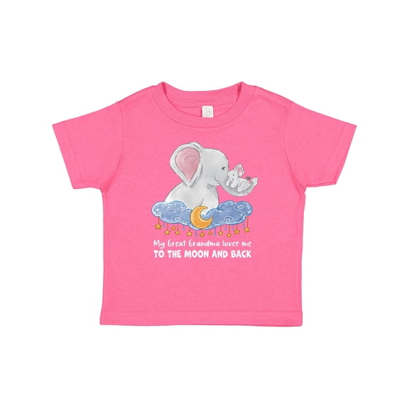 Inktastic My Great Grandma Loves Me to the Moon and Back Elephant Boys or Girls Baby T-Shirt