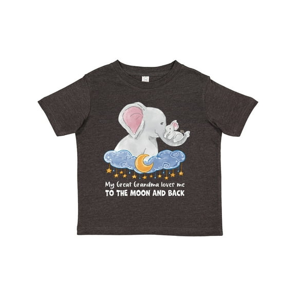 Inktastic My Great Grandma Loves Me to the Moon and Back Elephant Boys or Girls Toddler T-Shirt
