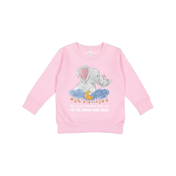Inktastic My Great Grandma Loves Me to the Moon and Back Elephant Toddler Sweatshirt